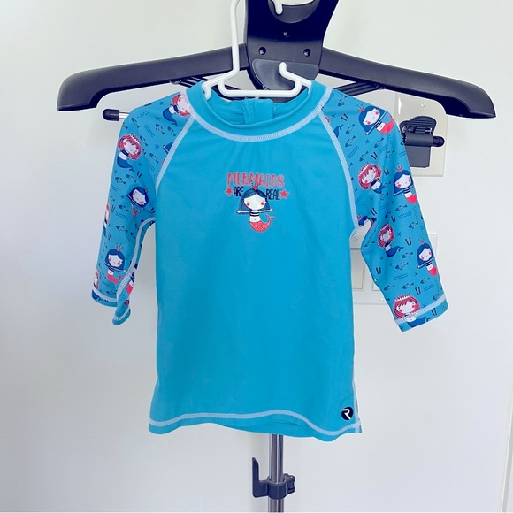 🏄♀️ 🌊 EEUC Ripzpne Toddler Girls T5 Mermaid Swimsuit rashguard top 🩱 - Picture 6 of 6